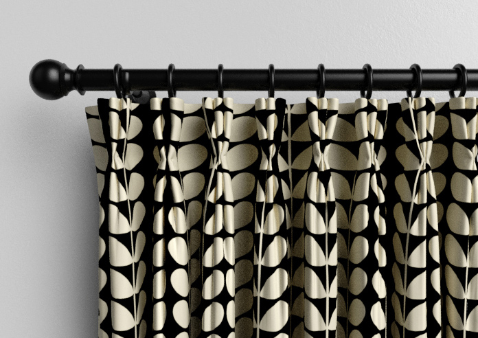 Orla Kiely Solid Stem, Black - Made to Measure Curtains - Image 11